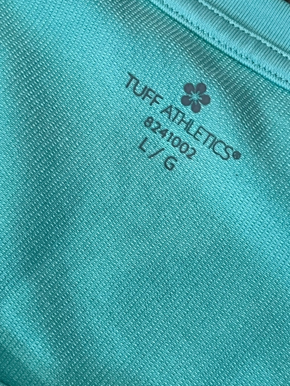 🌸2/$12🌸 Tuff Athletics Seamless Tee Teal Large - Picture 11 of 13